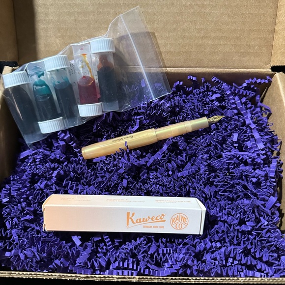 Kaweco Calligraphy Pen with 5 Laban inks New Never been used - Picture 2 of 7